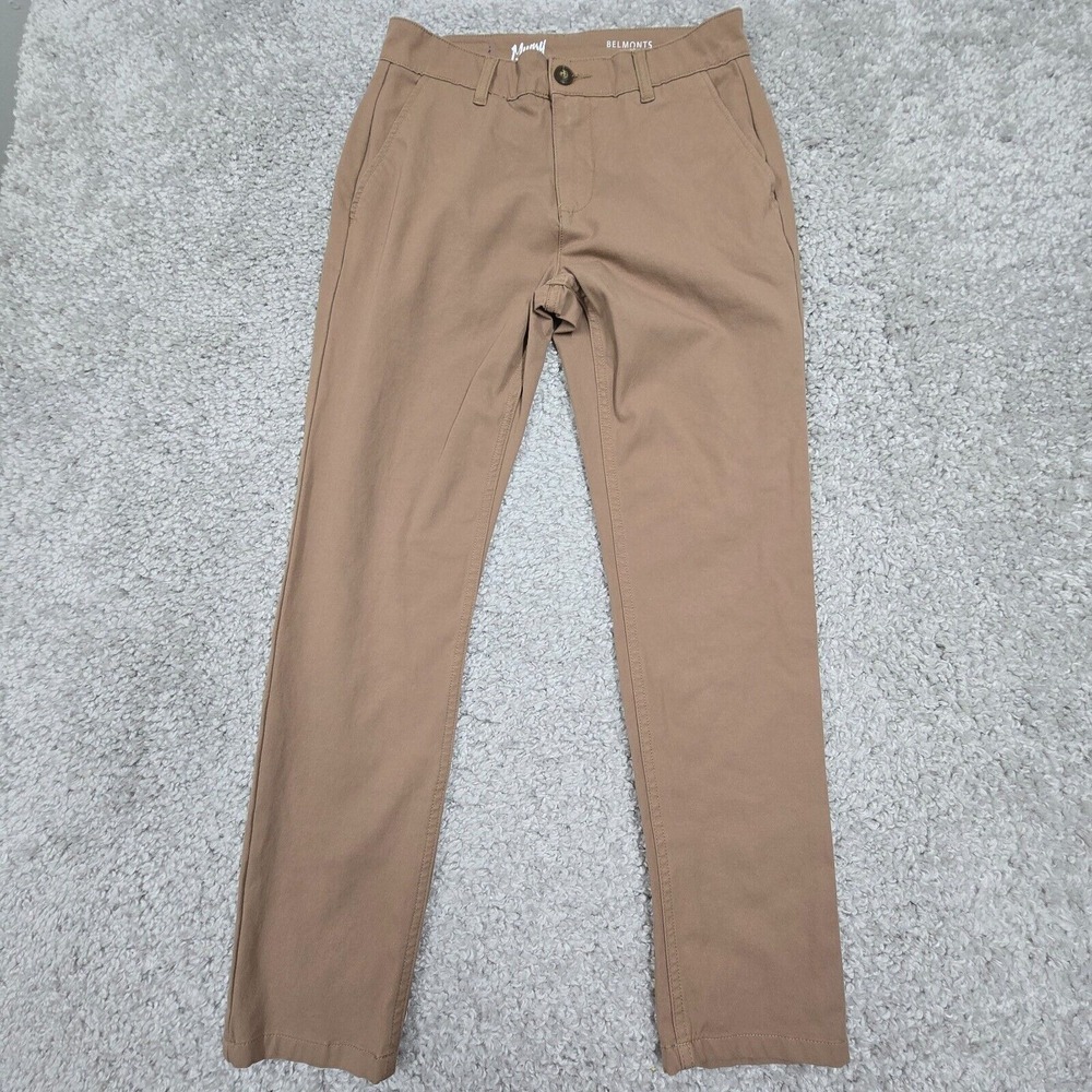Mugsy Jeans Mens Belmonts Chino Pants Brown Size 30x30 Stretch